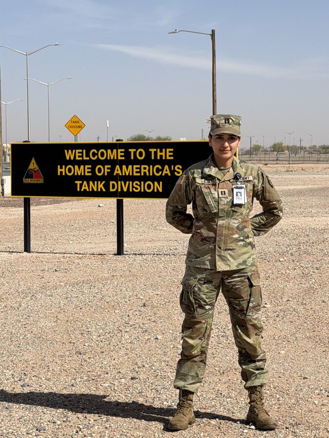 Dr. Hina Ejaz serving as Captain in the U.S. Army Reserves